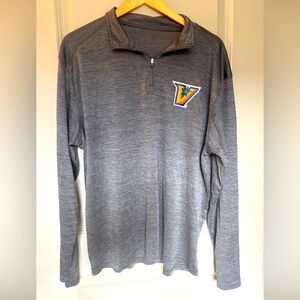 Gray Quarter-Zip Pullover with Logo UTRGV Vaqueros College Men’s XL